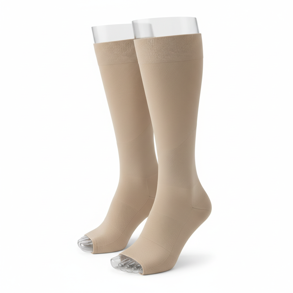 Open-Toe Compression Socks
