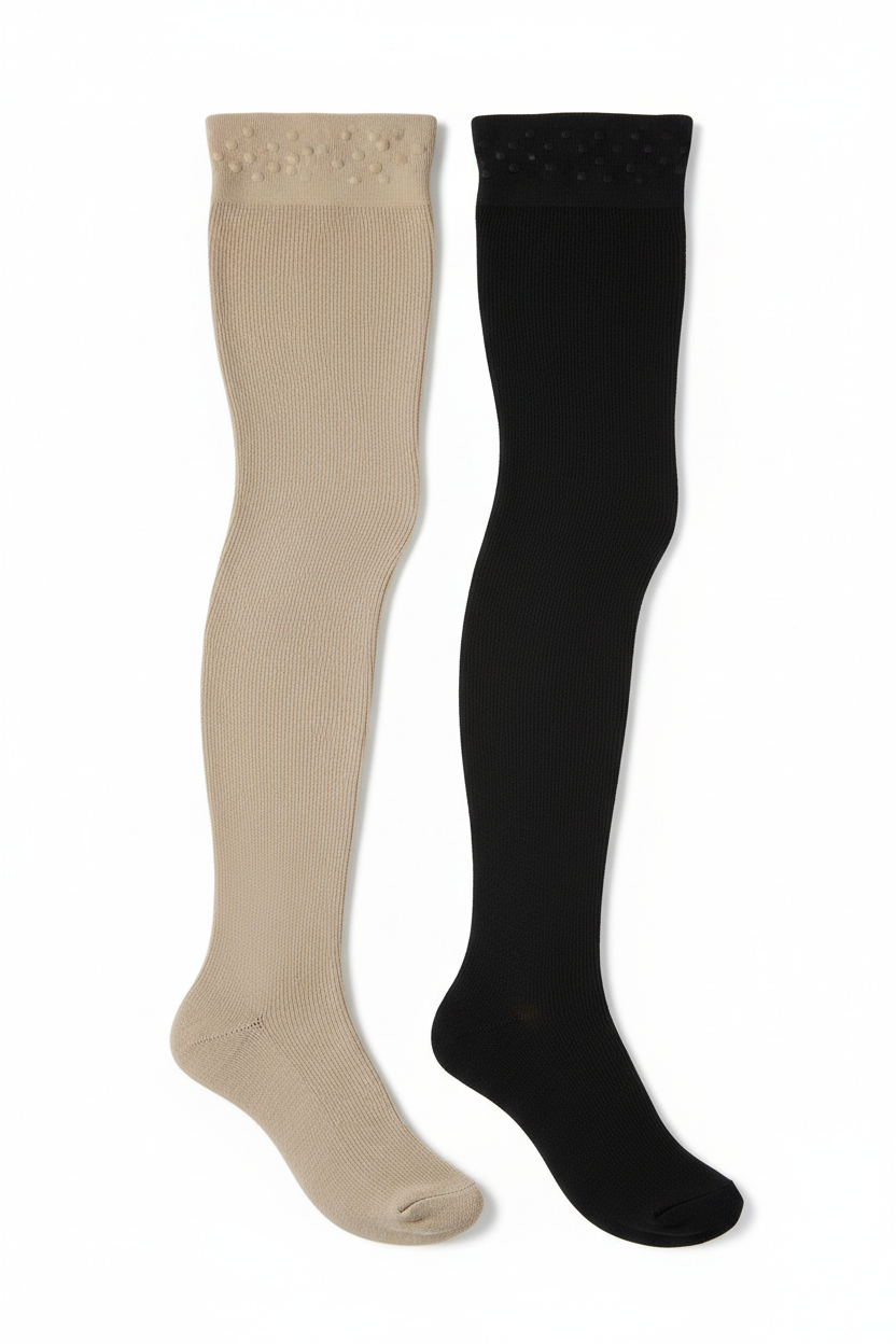 Thigh-High Compression Stockings